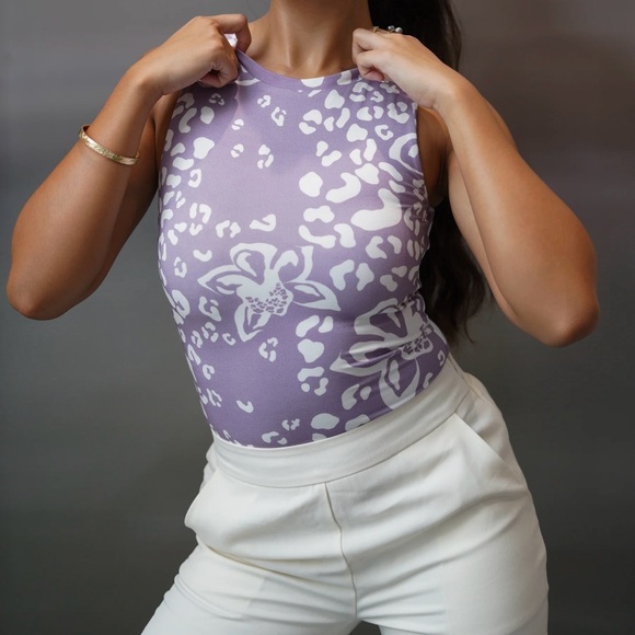 Orchid Cheetah 🐆 Lilac Bodysuit - Picture 3 of 4